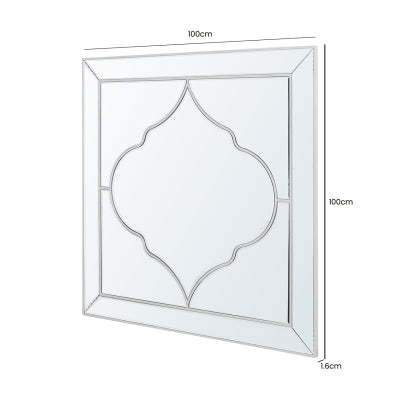Marrakech Silver Wall Mirror Square